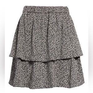 Madewell Tiered Challis Miniskirt Size 0